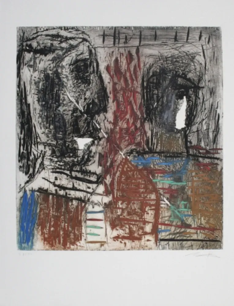 Гравюра Bissière - Conversation