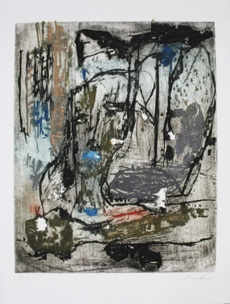 Офорт И Аквитанта Bissière - Reveil à l'aube / Dawn Awakening