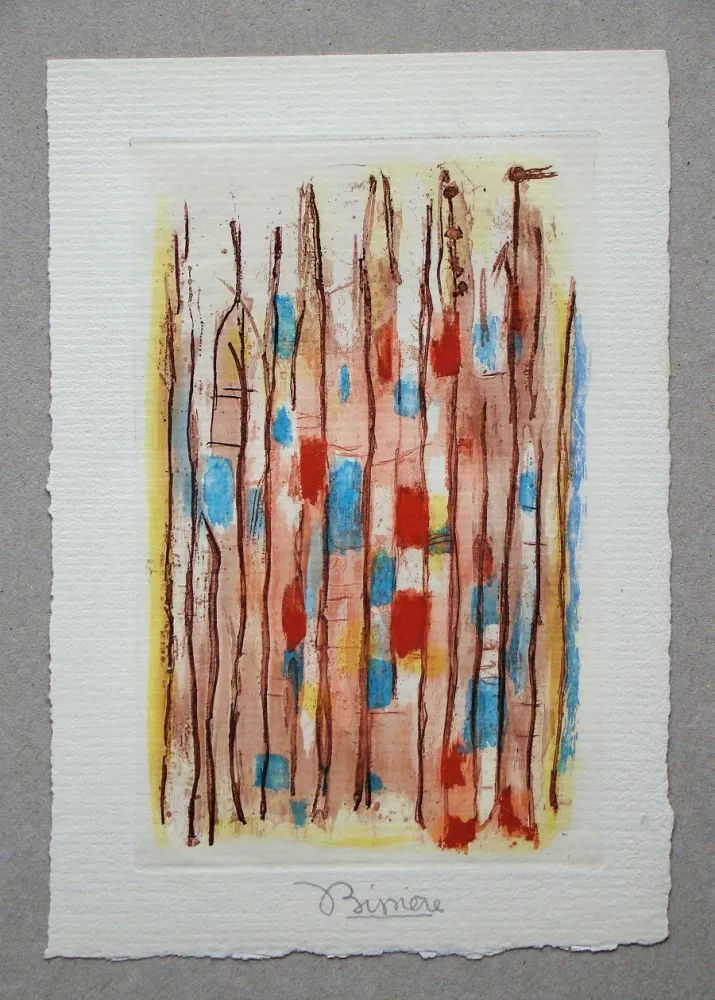 Акватинта Bissiere - Untitled composition