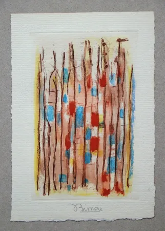 Акватинта Bissiere - Untitled composition