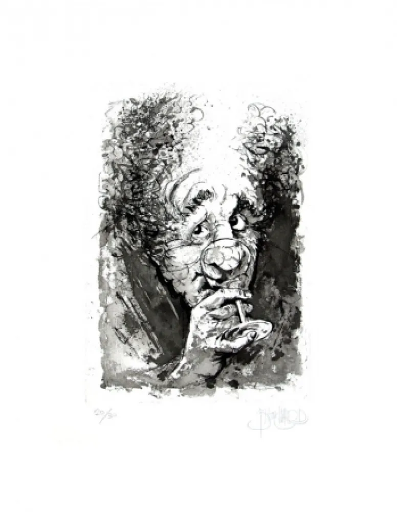 Офорт И Аквитанта Blanchard - Le buveur