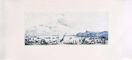 Гравюра Blanpain - La plage du Pouldu