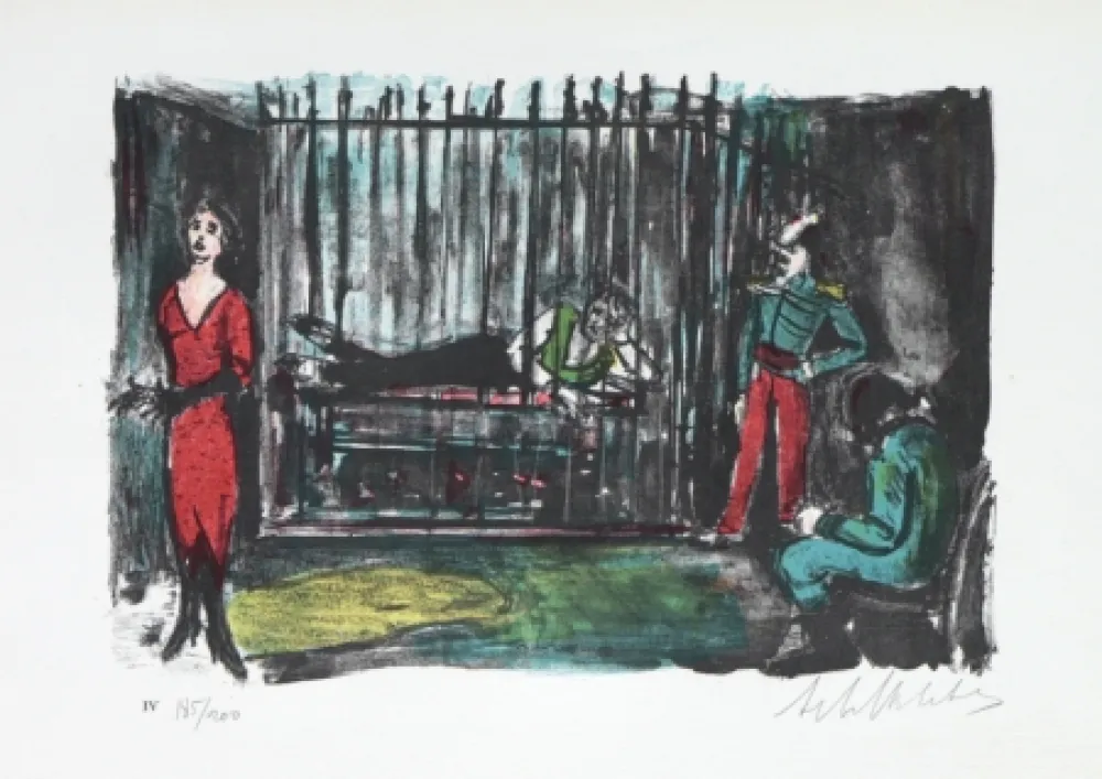 Литография Blatas - 	L'opera Des Gueux the Beggers Opera plate no. IV