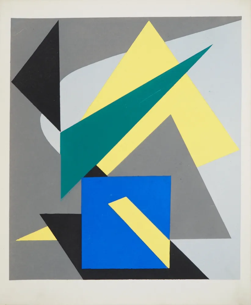 Литография Bloc - Abstraction géométrique