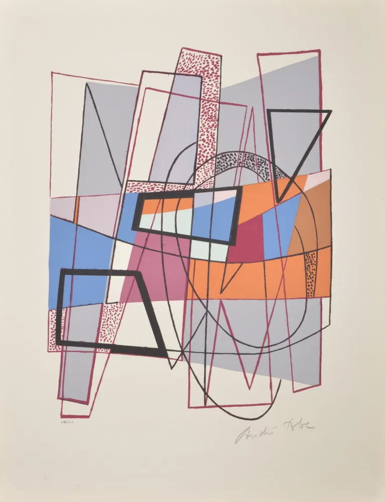 Сериграфия Bloc - Composition, 1954 - Hand-signed