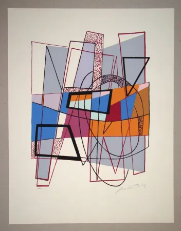 Сериграфия Bloc - Composition abstrait