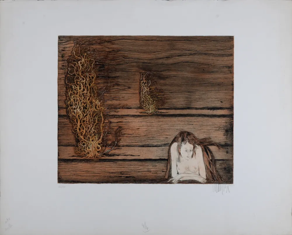 Гравюра Bo - Le vent se lève, 1968 - Hand-signed !