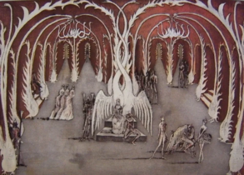 Акватинта Bo - The swan's lake 4