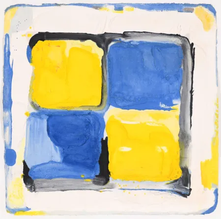 Гравюра Bogart - Yellow / blue / square