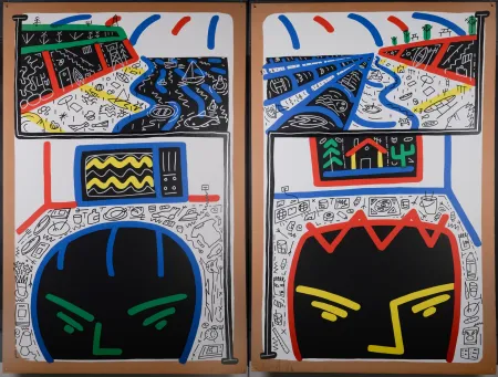 Сериграфия Boisrond - Rêve de plage, 1986 (Diptyque)