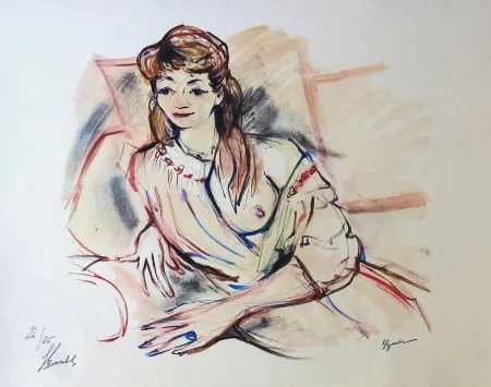 Литография Bonabel -  Louis-Ferdinand Céline - AUTOPORTRAIT / SELF-PORTRAIT