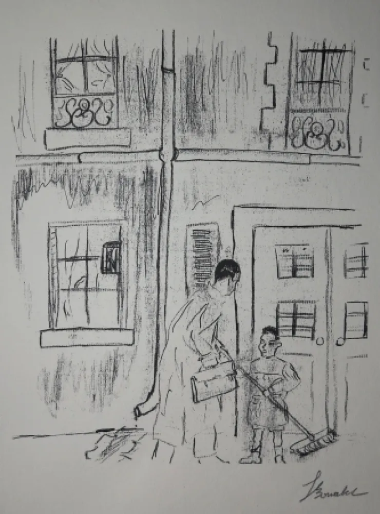 Гравюра Bonabel - Louis-Ferdinand Céline - Gravure Originale - Voyage au Bout de la Nuit