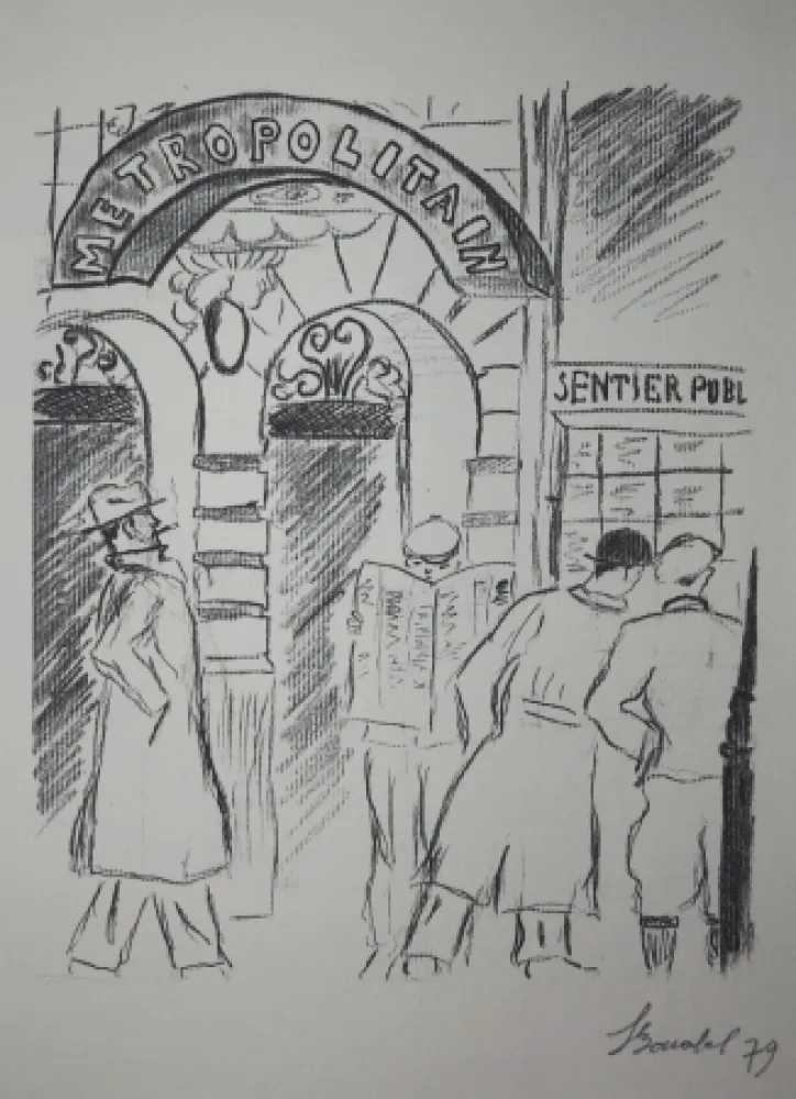 Гравюра Bonabel - Louis-Ferdinand Céline - Gravure Originale 