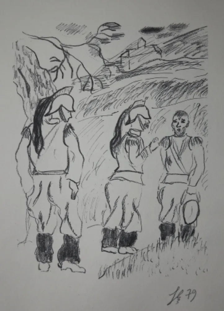 Гравюра Bonabel - Louis-Ferdinand Céline - Gravure Originale - Voyage au Bout de la Nuit