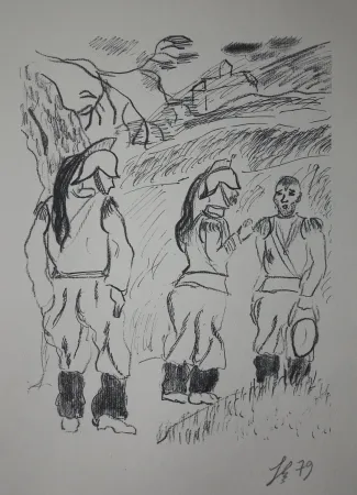 Гравюра Bonabel - Louis-Ferdinand Céline - Gravure Originale - Voyage au Bout de la Nuit