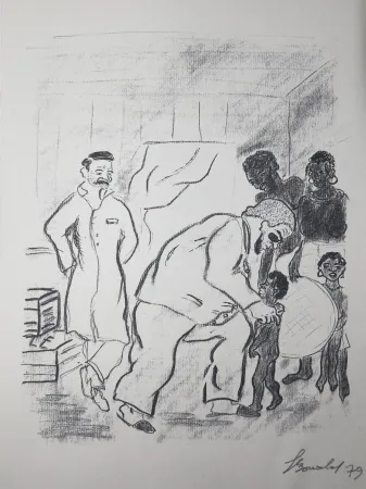 Гравюра Bonabel - Louis-Ferdinand Céline - Gravure Originale - Voyage au Bout de la Nuit