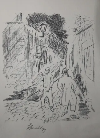 Гравюра Bonabel - Louis-Ferdinand Céline - Gravure Originale - Voyage au Bout de la Nuit