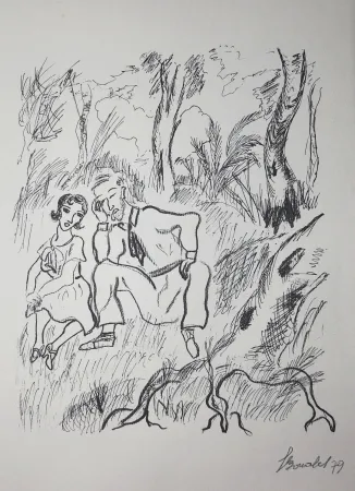 Гравюра Bonabel - Louis-Ferdinand Céline - Gravure Originale - Voyage au Bout de la Nuit