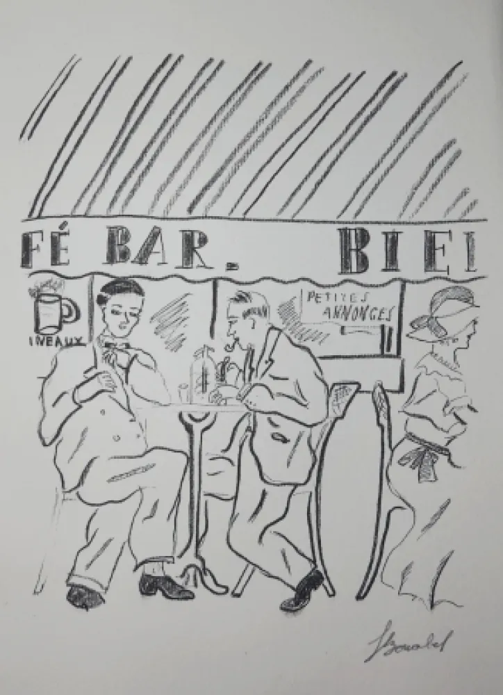 Гравюра Bonabel - Louis-Ferdinand Céline - Gravure Originale - Voyage au Bout de la Nuit