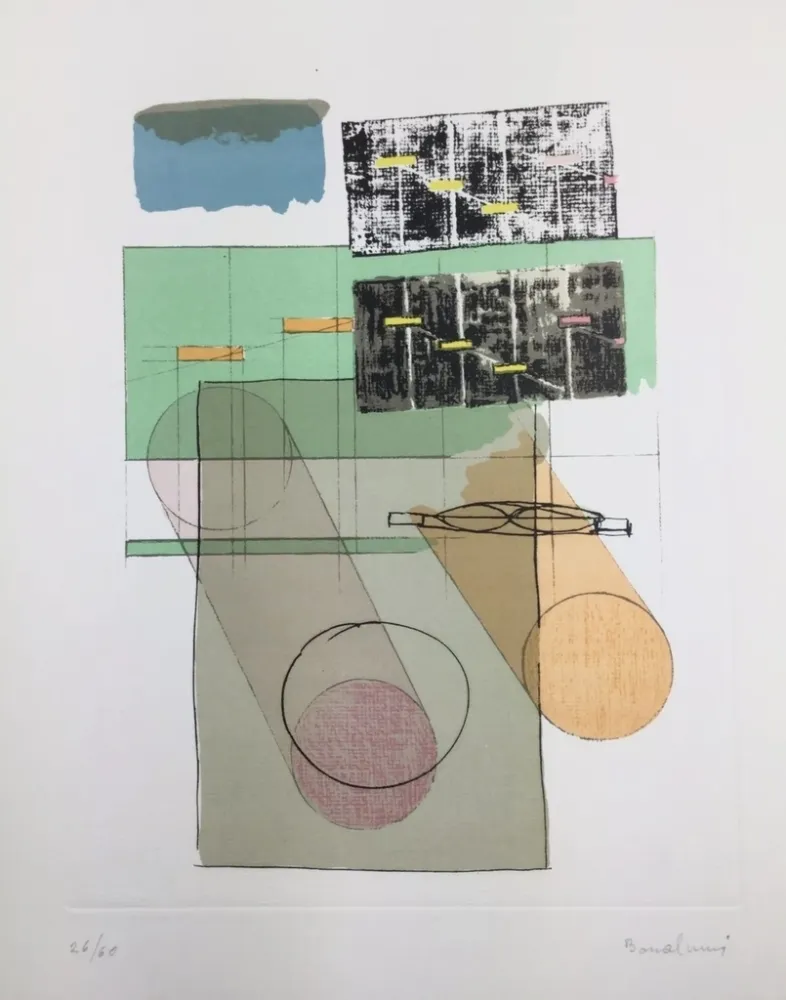 Литография Bonalumi - La casa del vento