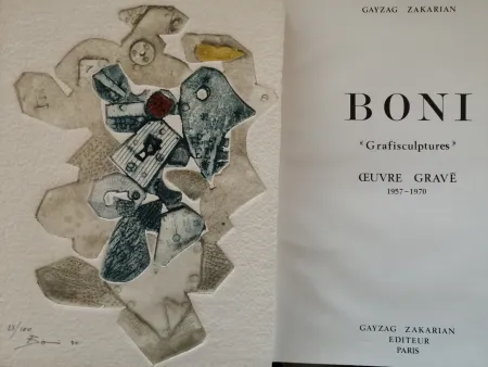 Иллюстрированная Книга Boni - Grafisculptures - Oeuvre gravé - 1957 - 1970