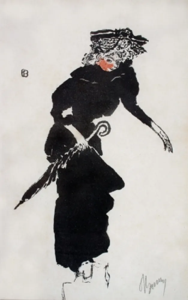 Литография Bonnard - Femme au Parapluie