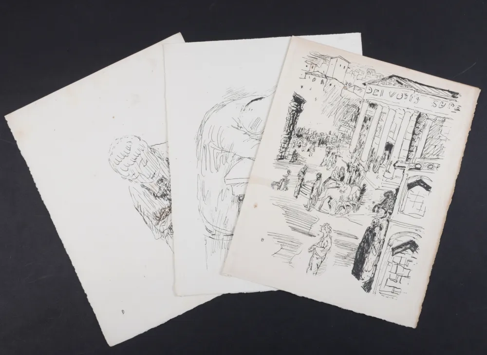 Литография Bonnard - La vie de Sainte Monique #4, 1930 - Set of 3 lithographs