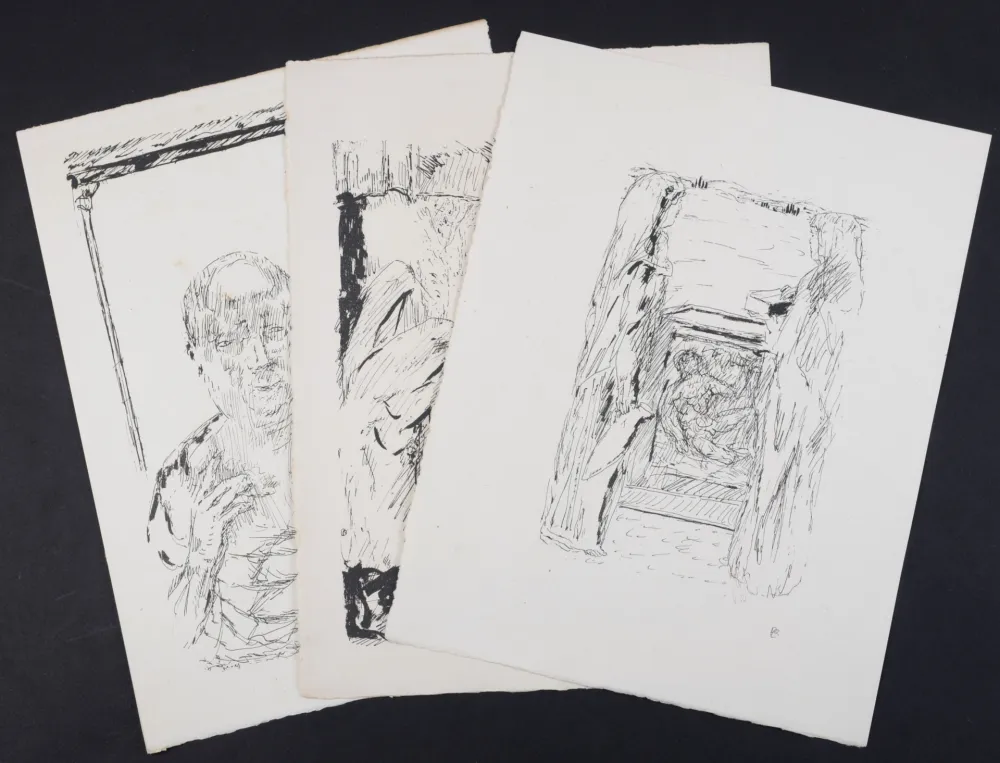 Литография Bonnard - La vie de Sainte Monique #8, 1930 - Set of 3 lithographs