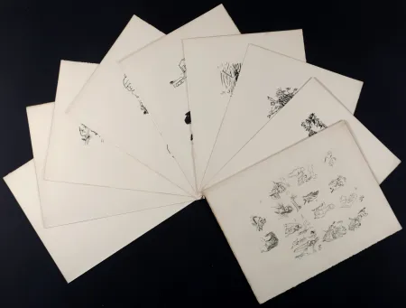 Многоэкземплярное Произведение Bonnard - La Vie de Sainte Monique, Suite de bois non utilisés #I, 1930