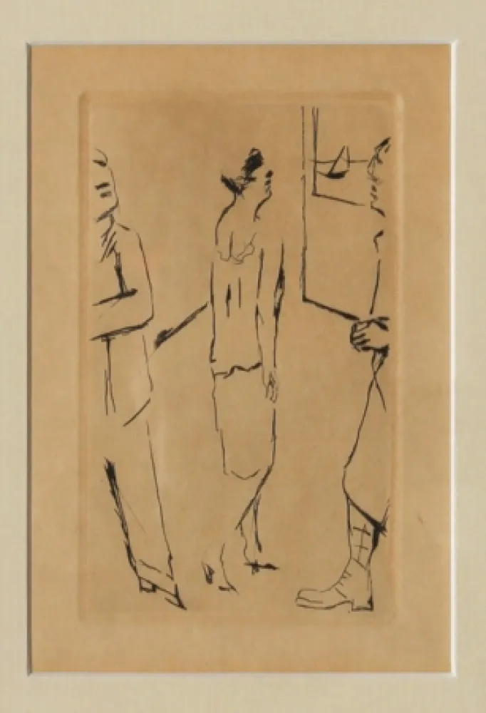 Офорт Bonnard - Lady in the Street