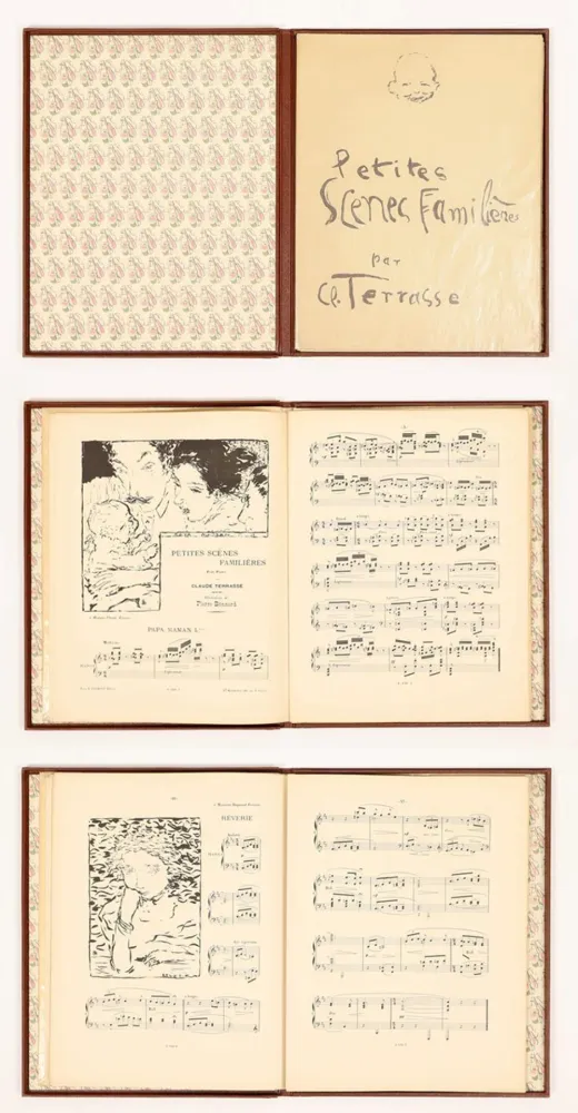 Иллюстрированная Книга Bonnard - Petites scènes familières Pour Piano. 20 lithographies originales de Pierre Bonnard (1893)