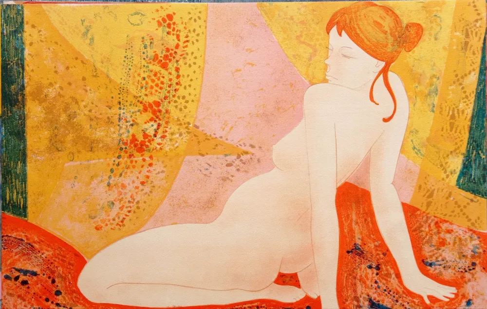 Литография Bonnefoit - Alain Bonnefoit - Nude, Chromolithograph on Arches paper, Hand signed, cca 70-80's