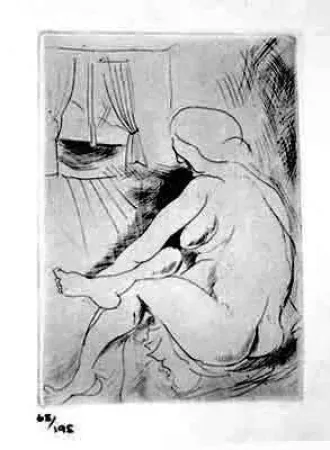 Офорт Bores - Desnudo