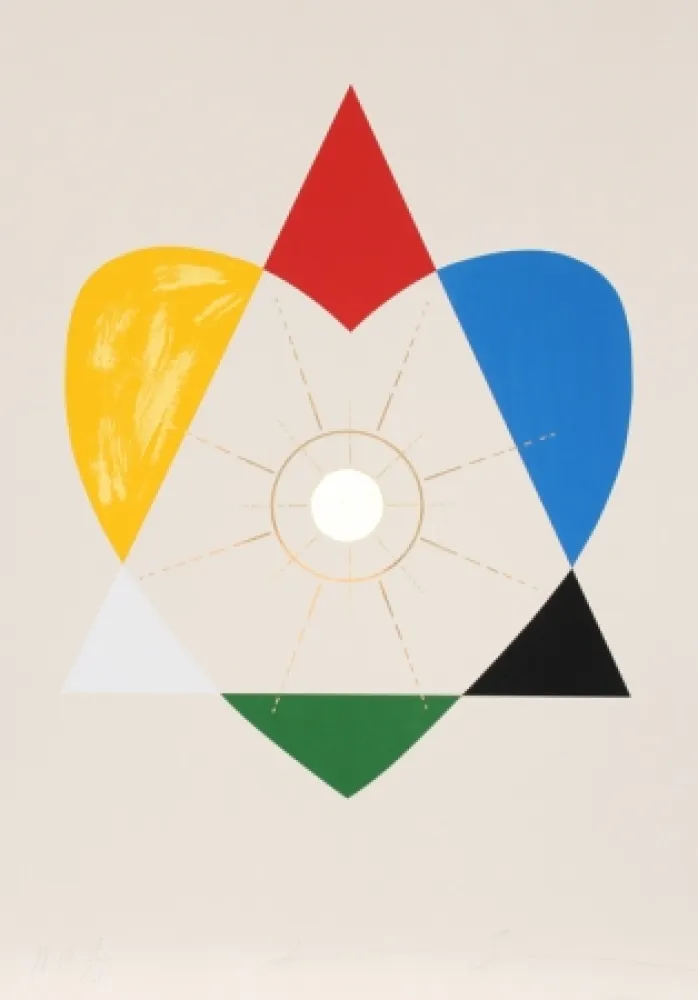 Сериграфия Borofsky - The Balance of Love and Work Produces Energy