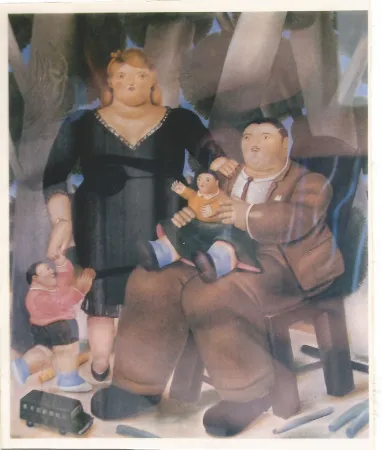 Литография Botero - Familia