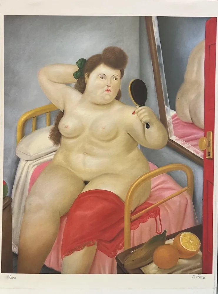 Литография Botero - La toilette