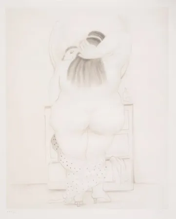 Литография Botero - Mujer ante el espejo