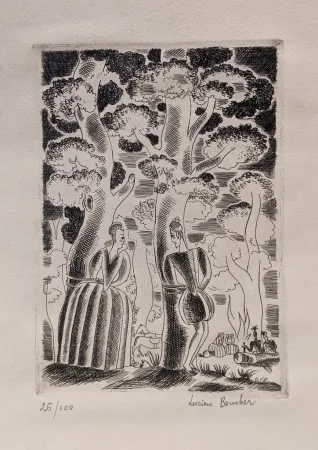 Гравюра Boucher - Estranges Amours