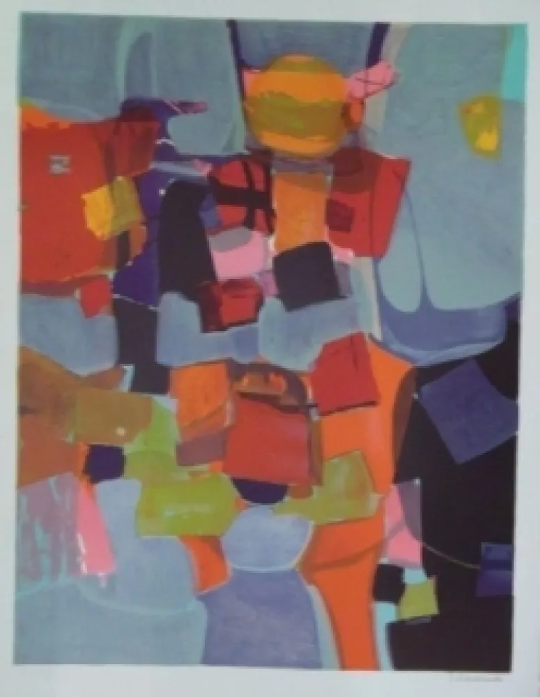 Литография Bourdouxhe - La ville flottante