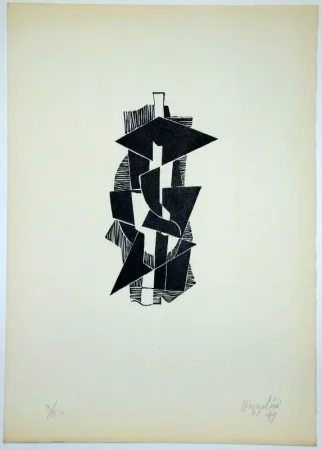 Линогравюра Bozzolini - Quatre piraine