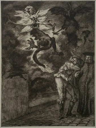 Офорт Bracquemond - Hors de Mon Soliel, Canailles!