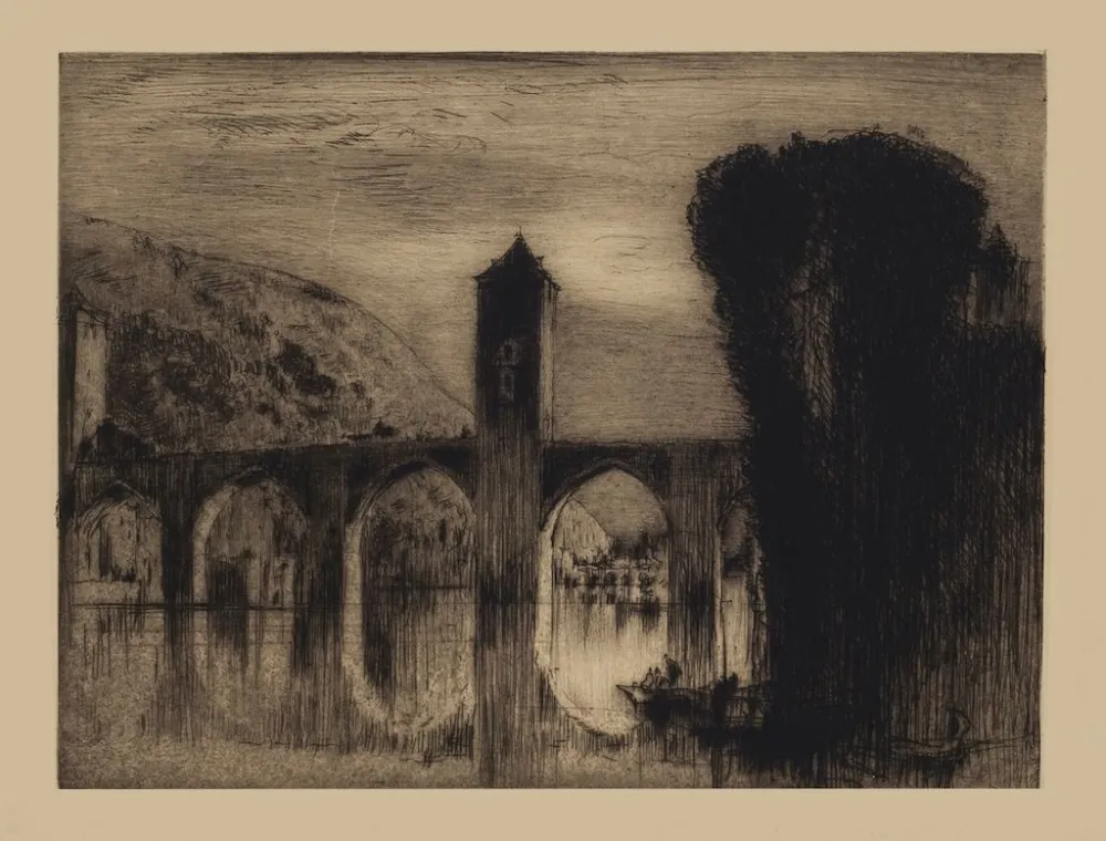 Гравюра Brangwyn - Bridge