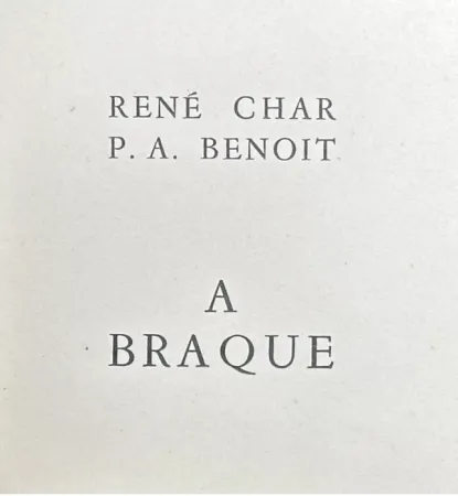 Иллюстрированная Книга Braque - A BRAQUE