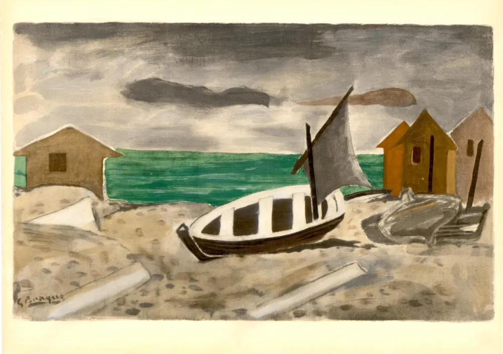 Трафарет Braque - À Varengeville (1956) de l'album : Douze Contemporains par J. Lassaigne (1959)