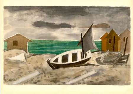 Трафарет Braque - À Varengeville (1956) de l'album : Douze Contemporains par J. Lassaigne (1959)