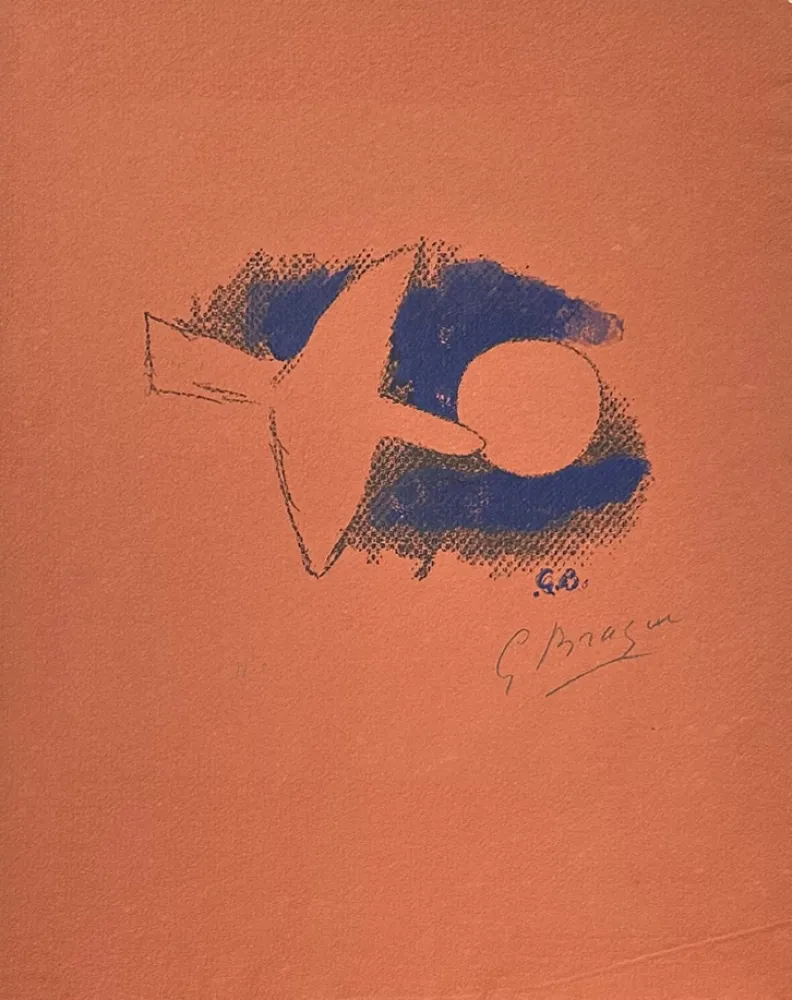 Литография Braque - Astre et oiseau