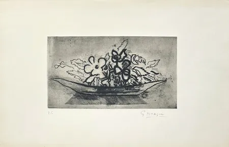 Гравюра Braque - Corbeille de fleurs
