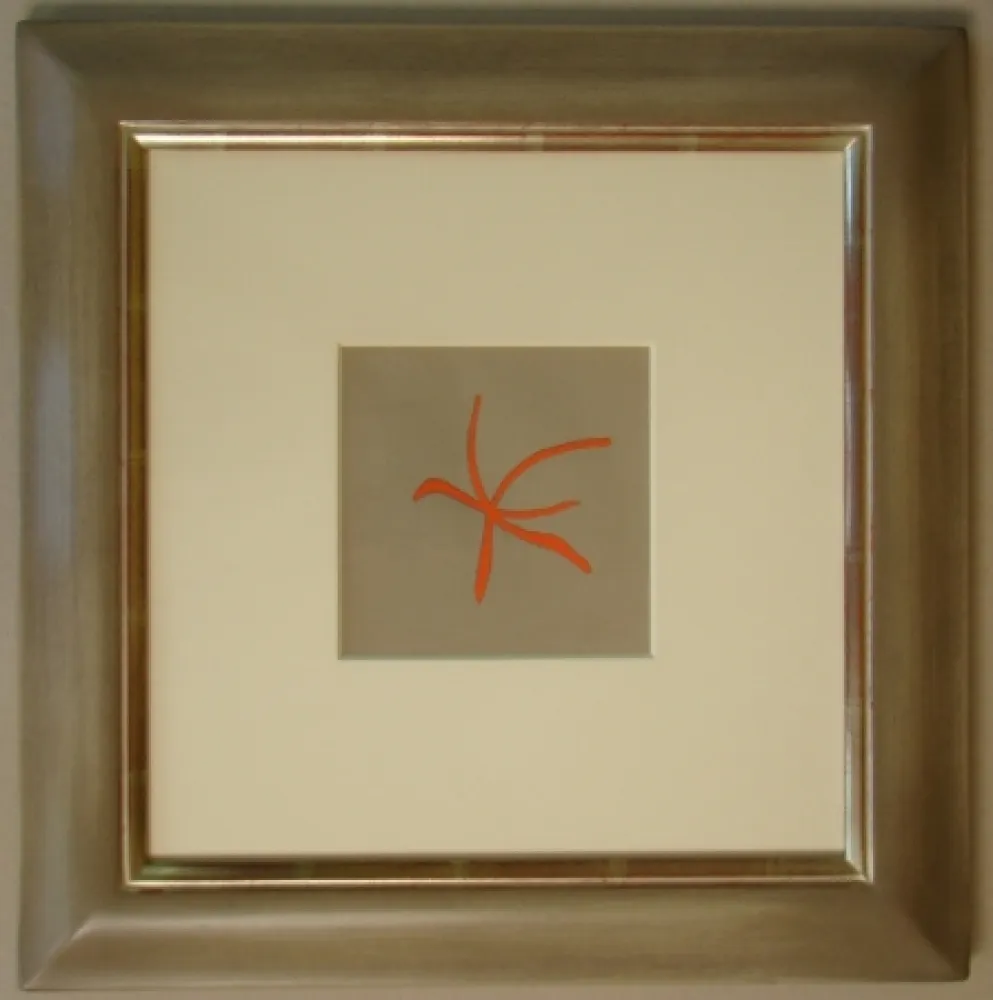 Литография Braque - Étoile de mer rouge, 1962