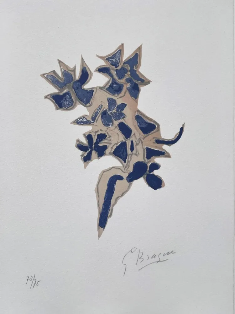 Литография Braque - Giroflée bleue 