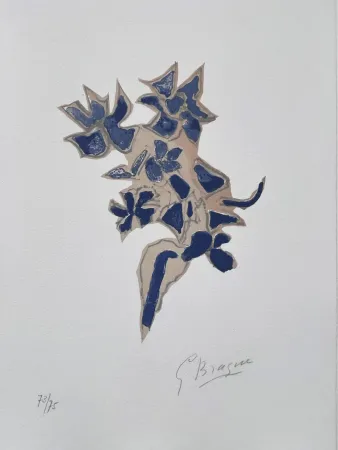 Литография Braque - Giroflée bleue 